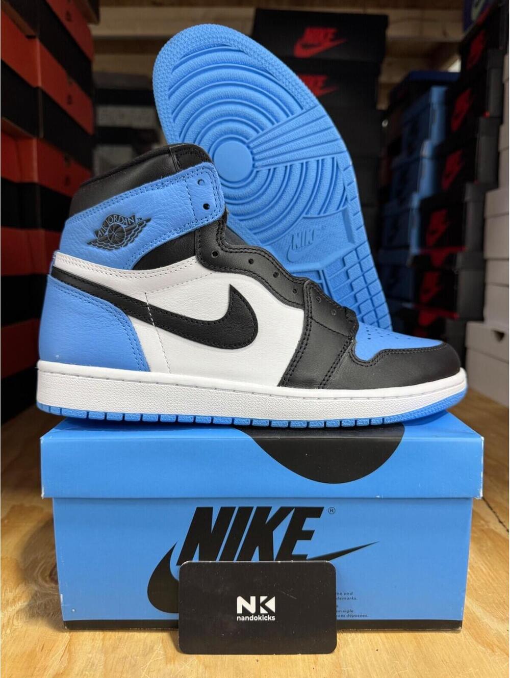 Air Jordan 1 Retro High 'UNC Toe' DZ5485-400 BRAND NEW MENS SIZE 11 - Picture 1 of 5